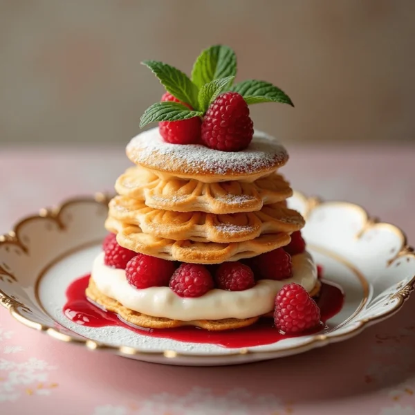 Delicious Raspberry Cream Napoleons