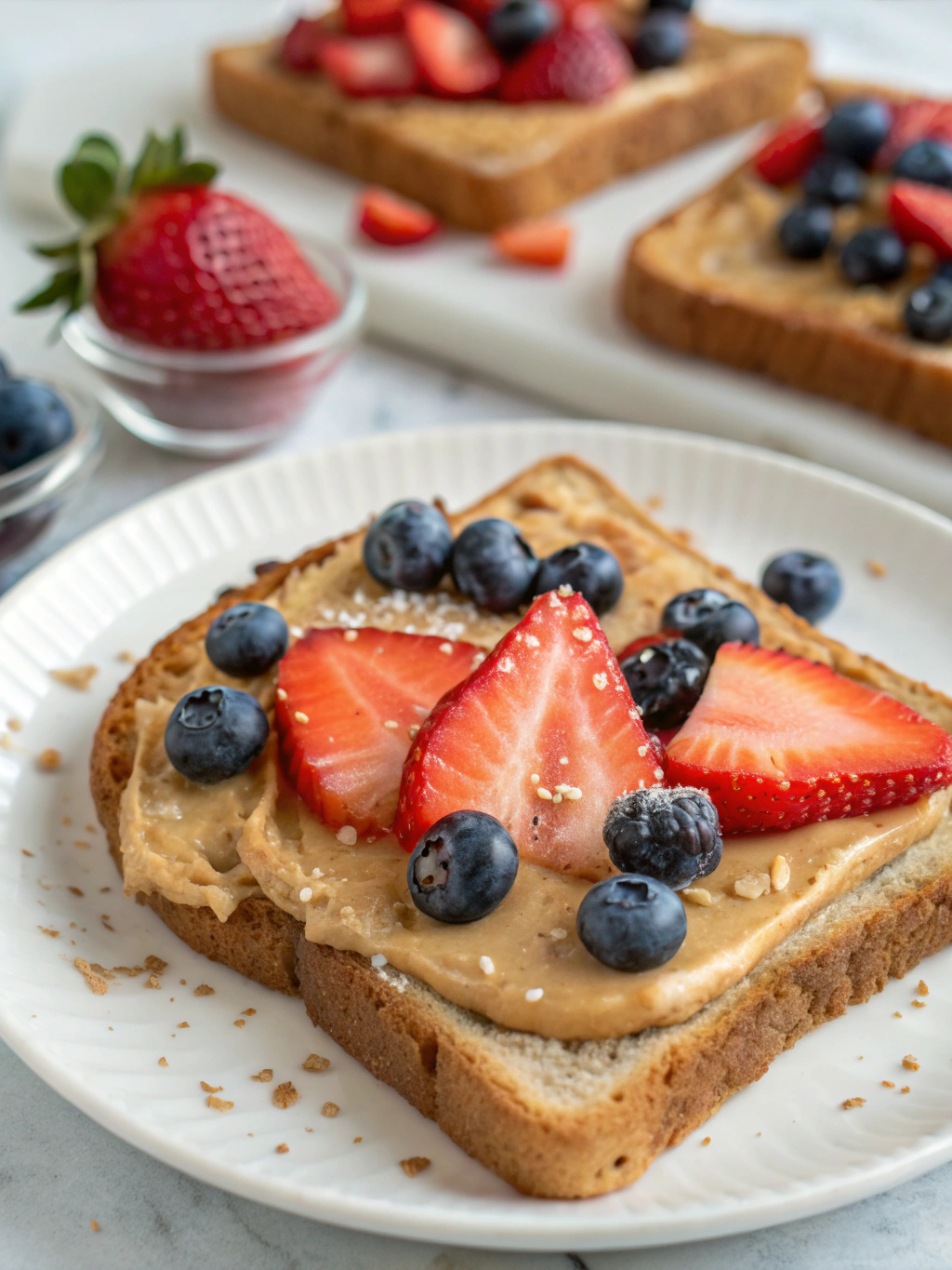 Almond Butter Toast with Berries ingredients