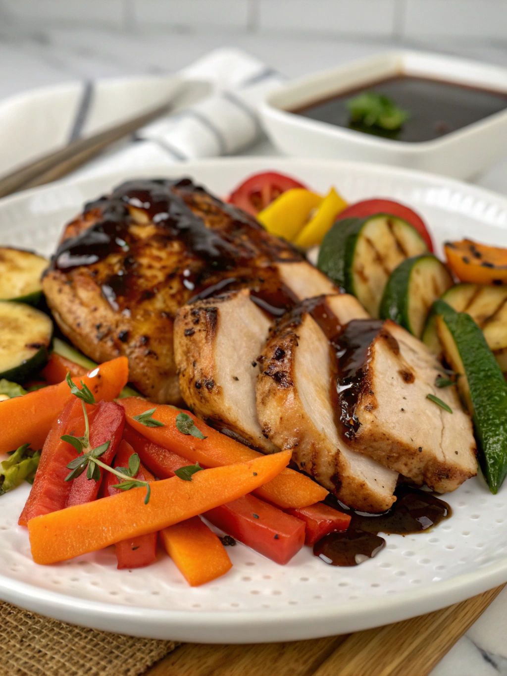 Balsamic Glazed Chicken with Roasted Vegetables ingredients