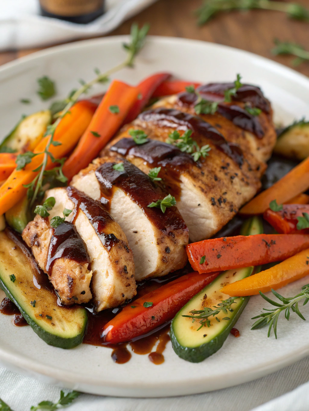 Balsamic Glazed Chicken with Roasted Vegetables ingredients