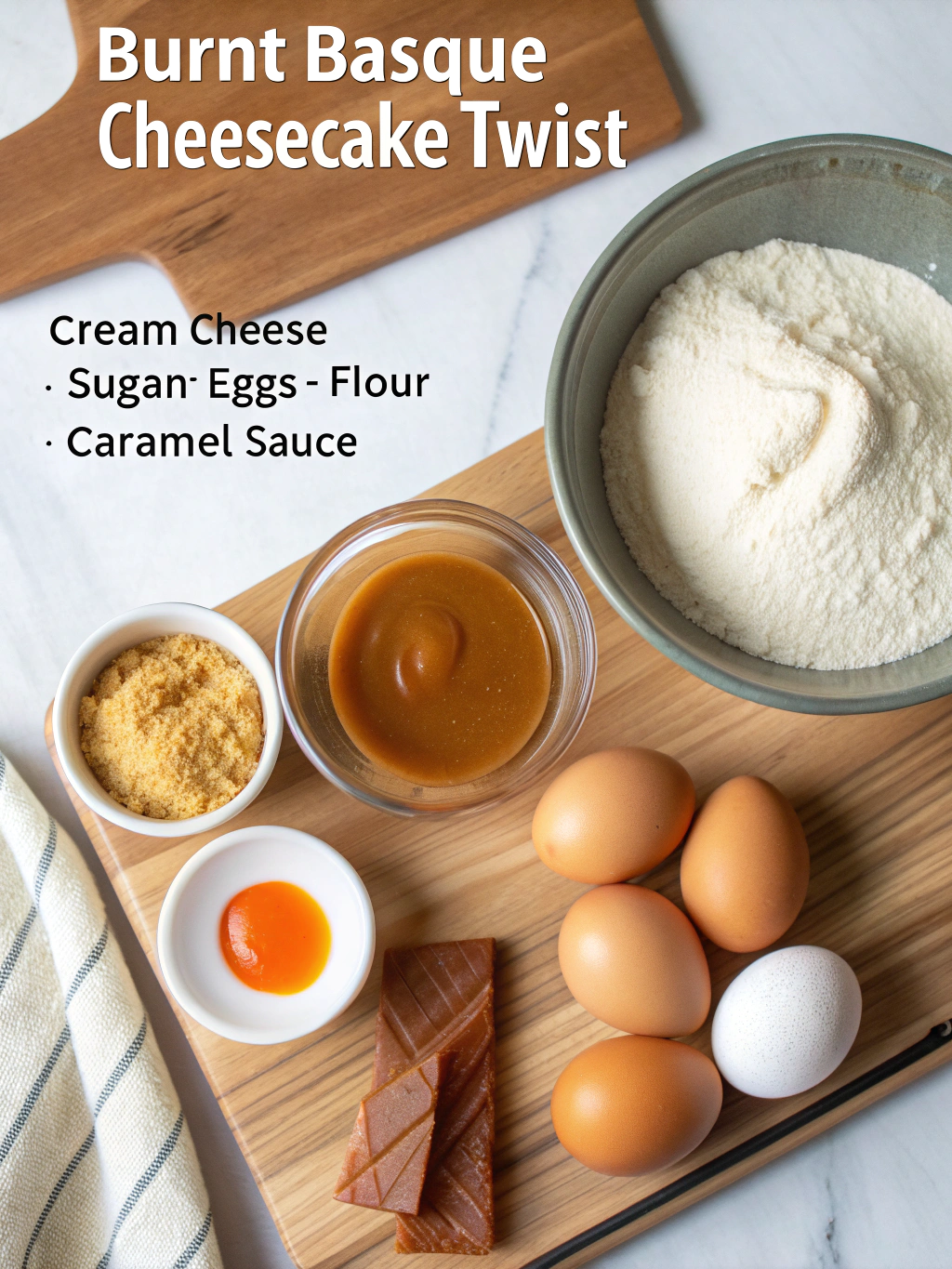 Burnt Basque Cheesecake Twist ingredients