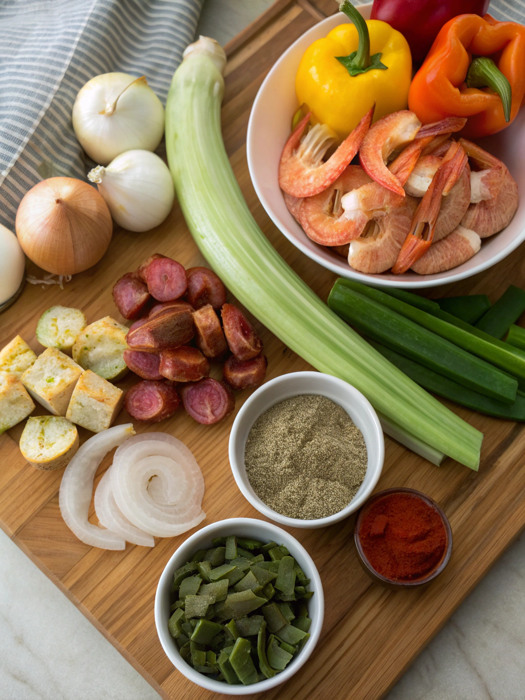 Cajun Seafood Gumbo-Style Soup ingredients