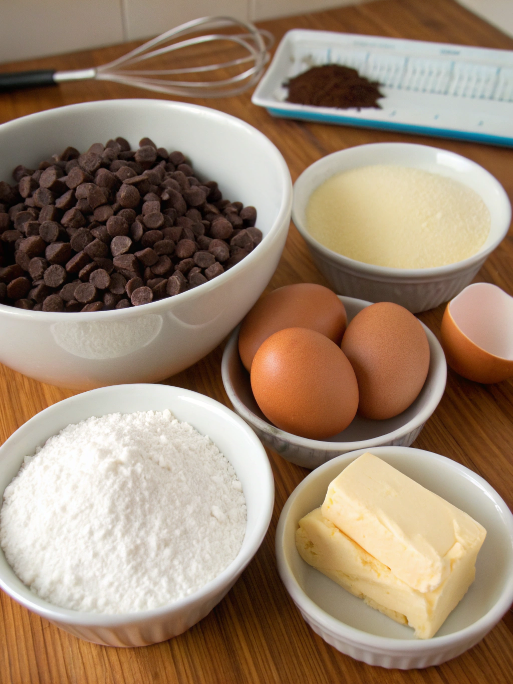 Chocolate Soufflé ingredients