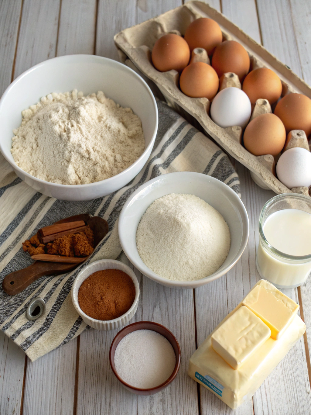 Cinnamon Roll Pancakes ingredients