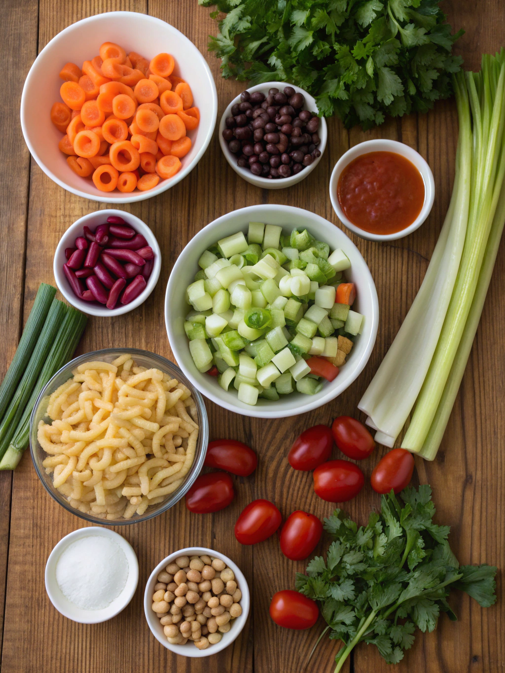 Classic Italian Minestrone Soup ingredients