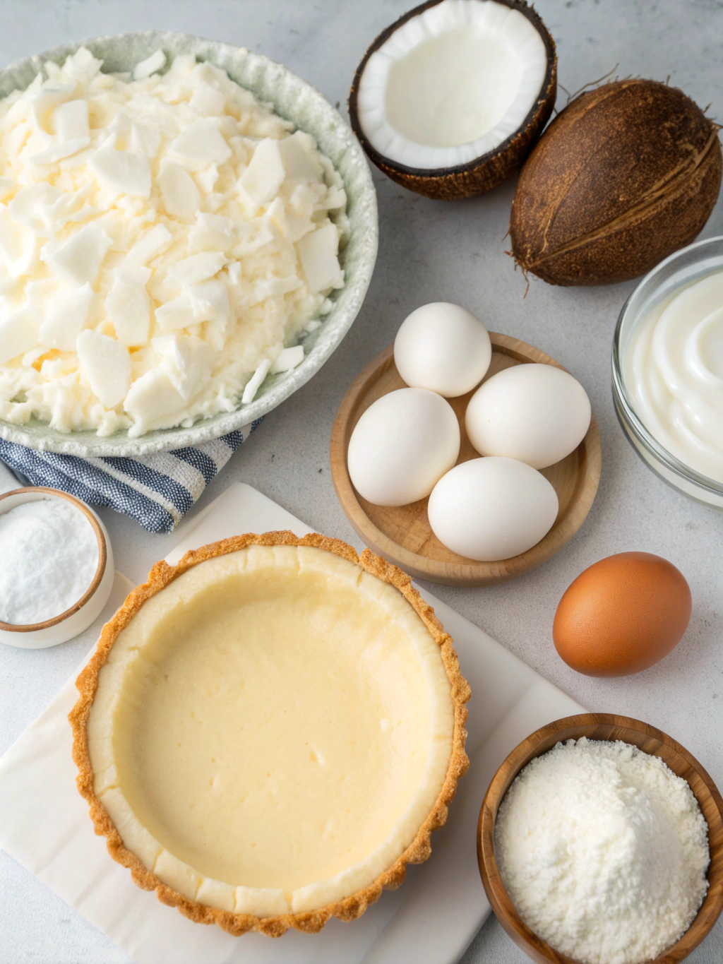 Coconut Cream Pie ingredients