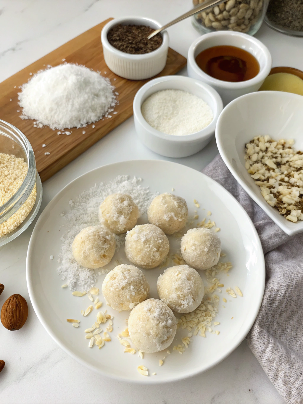 Coconut Vanilla Bliss Balls Ingredients