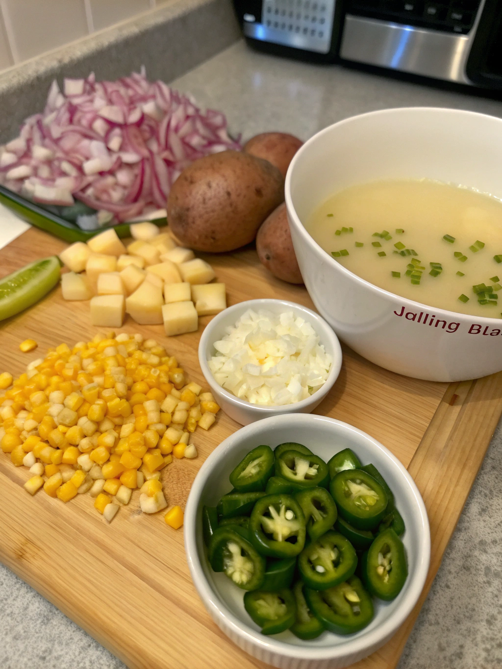 Corn and Jalapeño Chowder Ingredients
