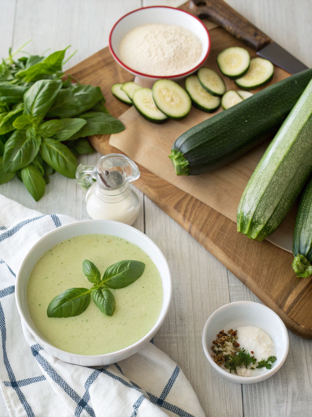 Zucchini Basil Soup Ingredients