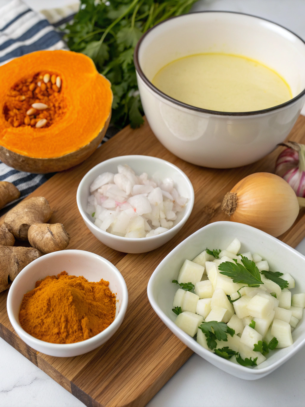 Curried Pumpkin Coconut Soup ingredients