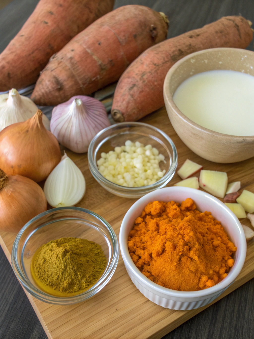 Curried Sweet Potato Soup ingredients