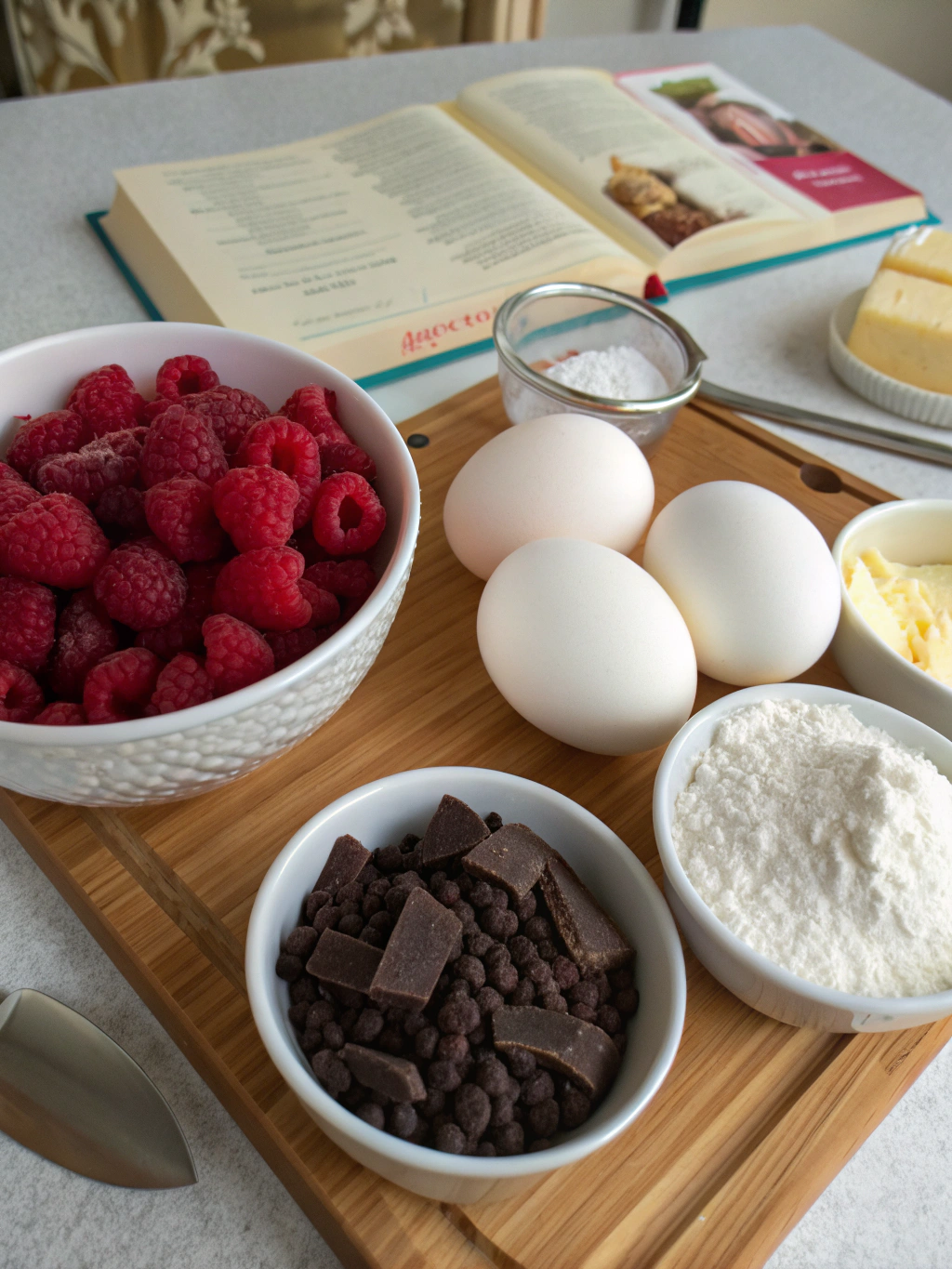 Dark Chocolate Raspberry Souffle Ingredients
