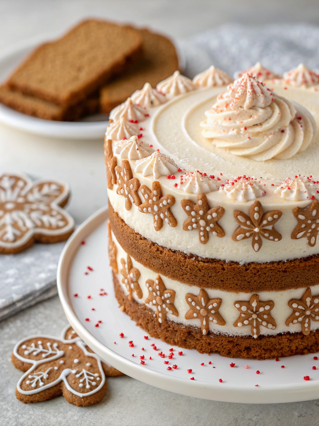 Ingredients for Gingerbread Layer Cake with Cream Cheese Frosting