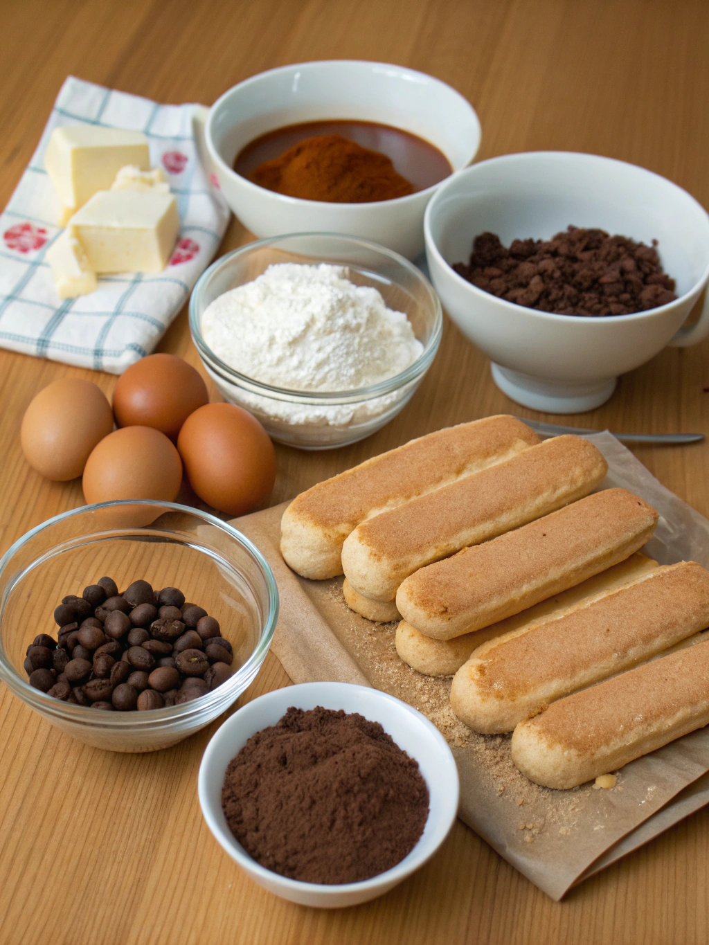 Hazelnut Chocolate Tiramisu ingredients