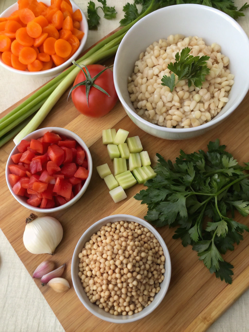 Hearty Barley Vegetable Soup ingredients
