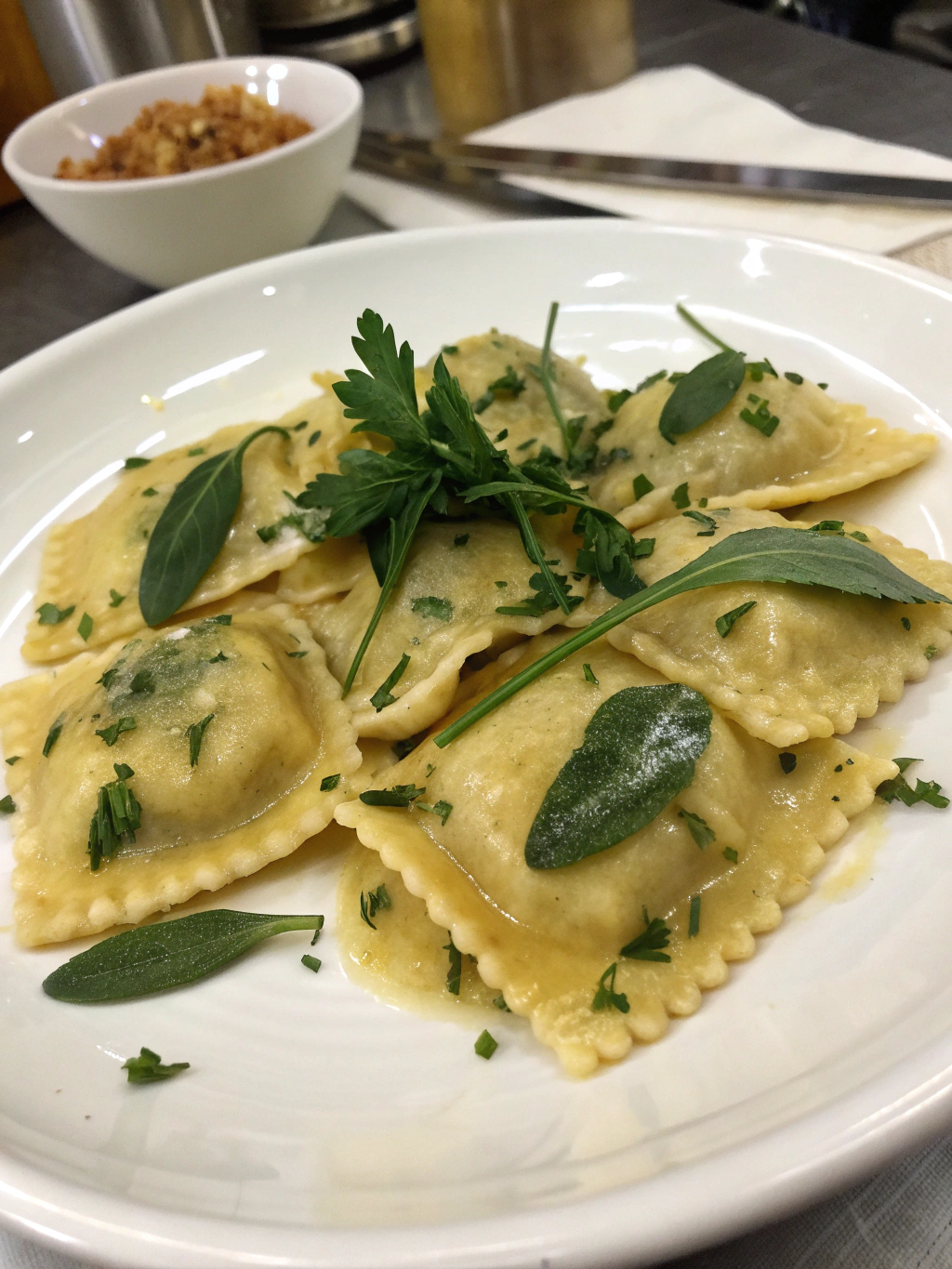 Homemade Ravioli with Sage Brown Butter ingredients