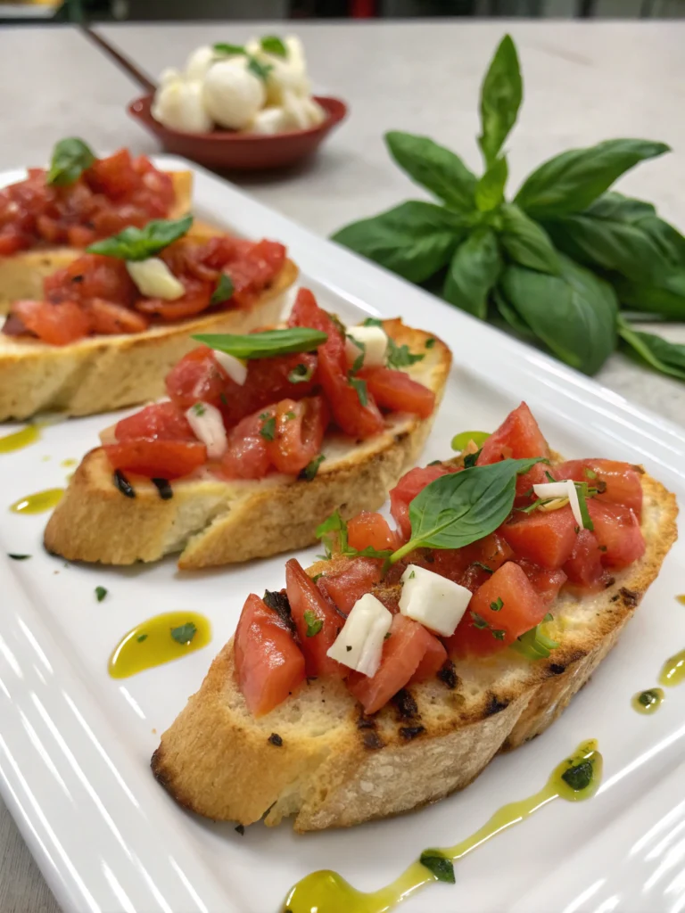 Italian bruschetta lunch idea