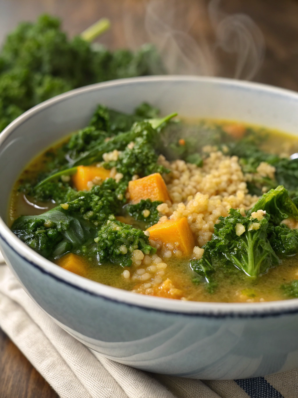 Kale Quinoa Soup Bowl ingredients