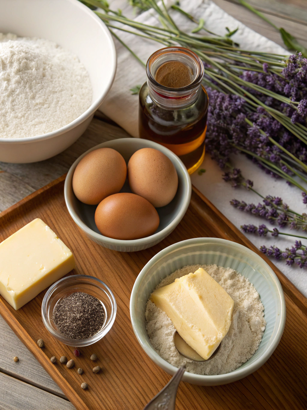 Lavender Honey Madeleines ingredients