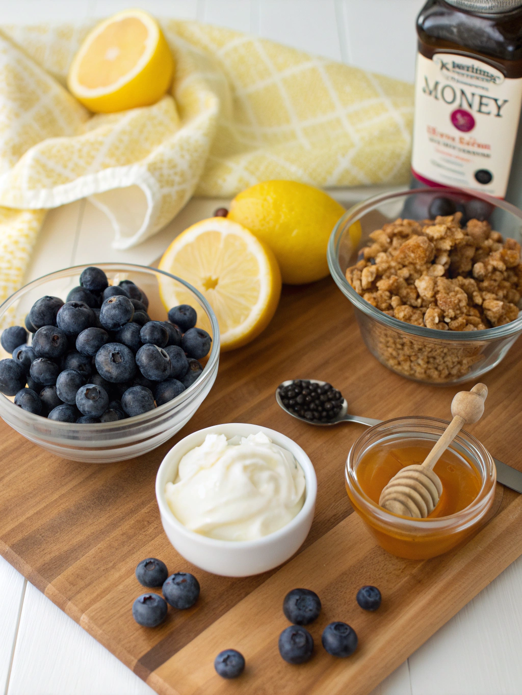 Lemon Blueberry Parfait Cups ingredients