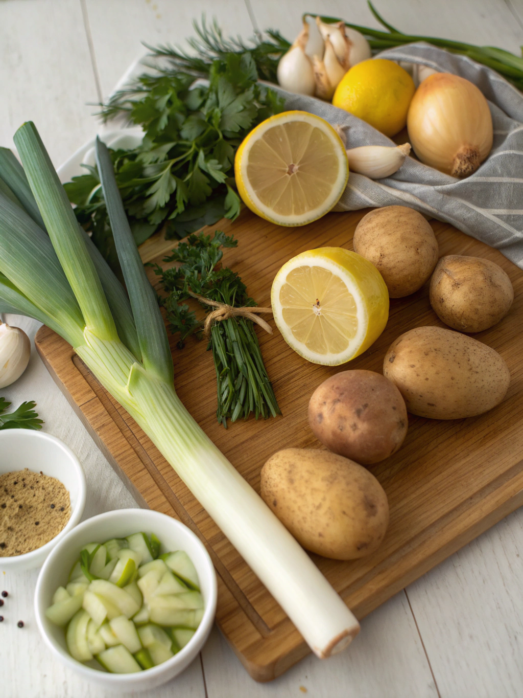 Lemony Leek & Potato Soup ingredients