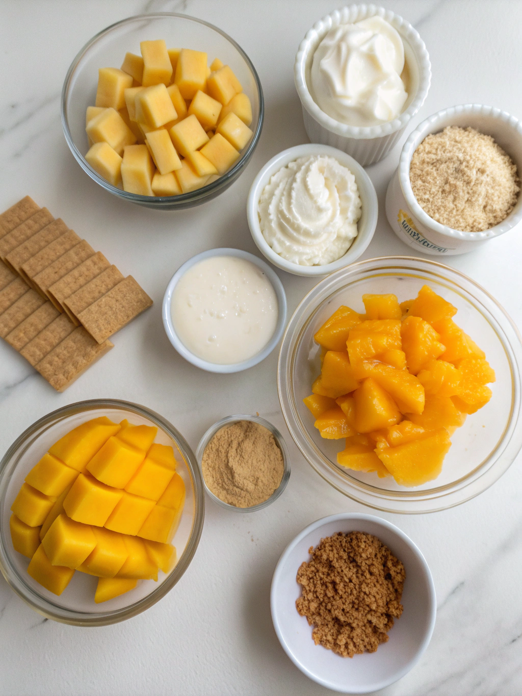 Mango Cheesecake Mousse Cups ingredients