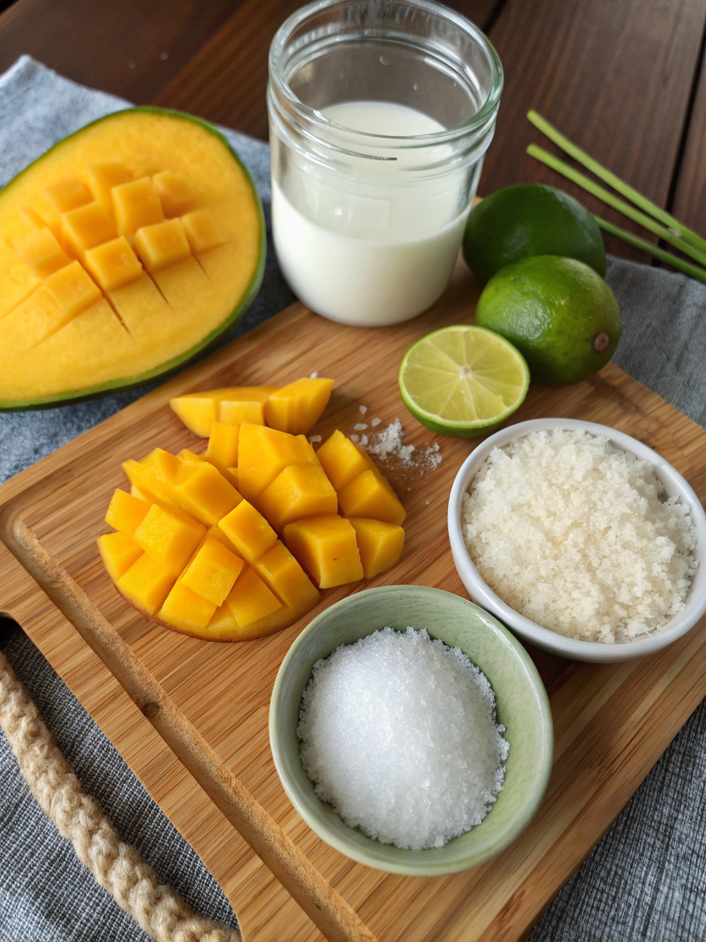 Mango Coconut Sorbet Ingredients