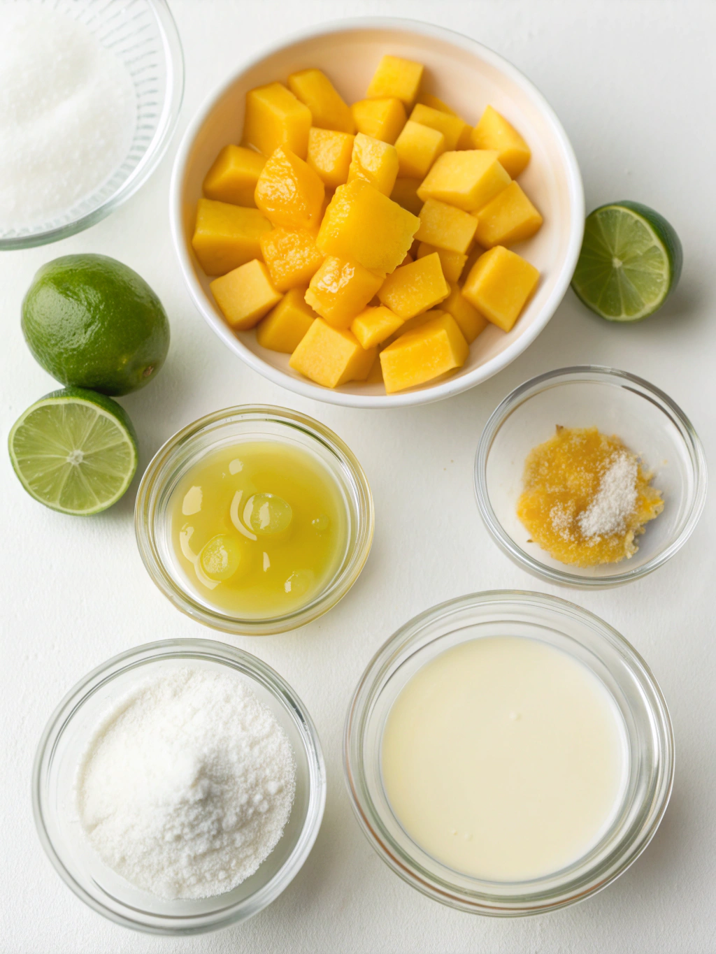 Mango Lime Pudding Cups ingredients