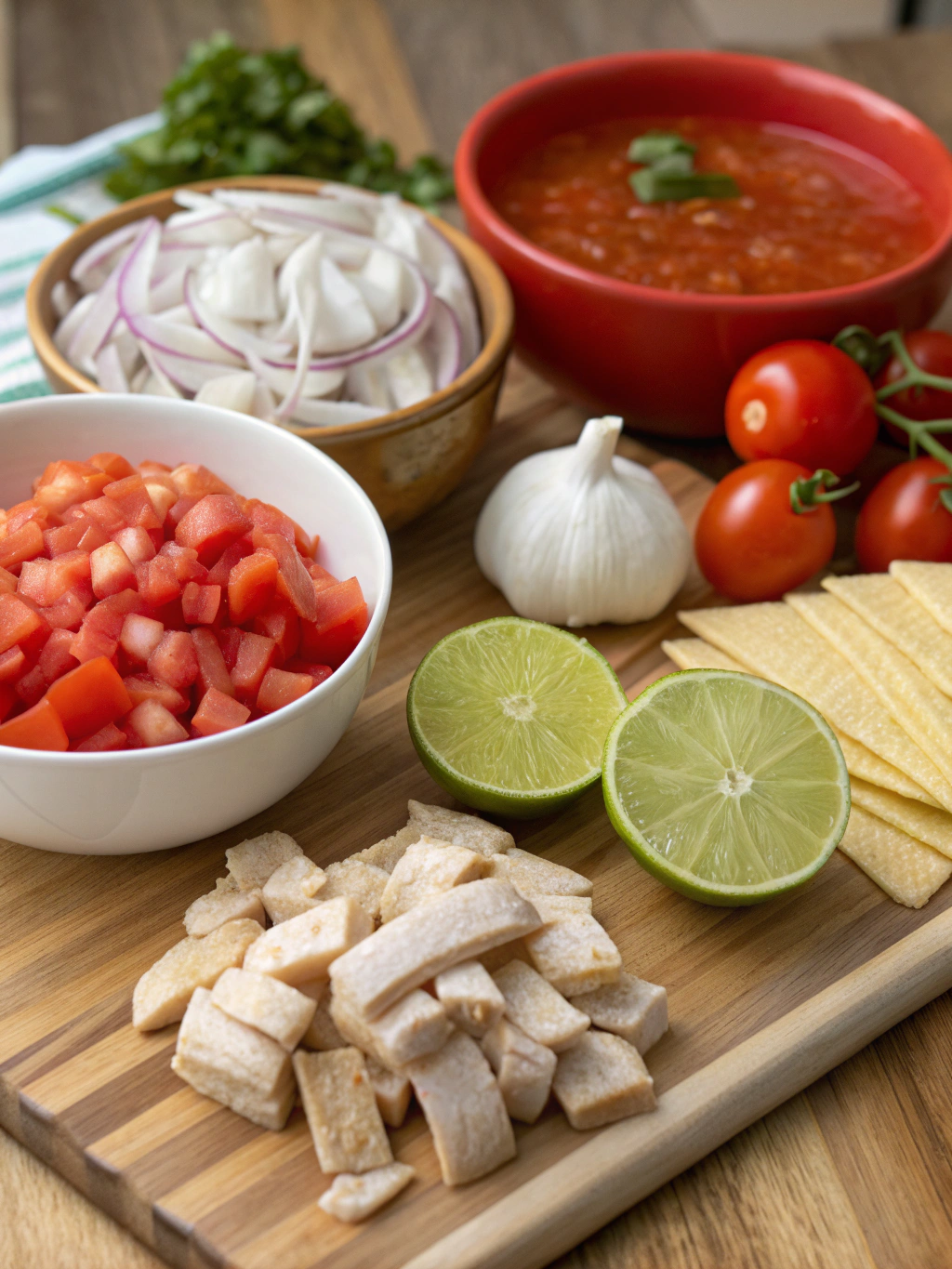 Mexican Tortilla Soup ingredients