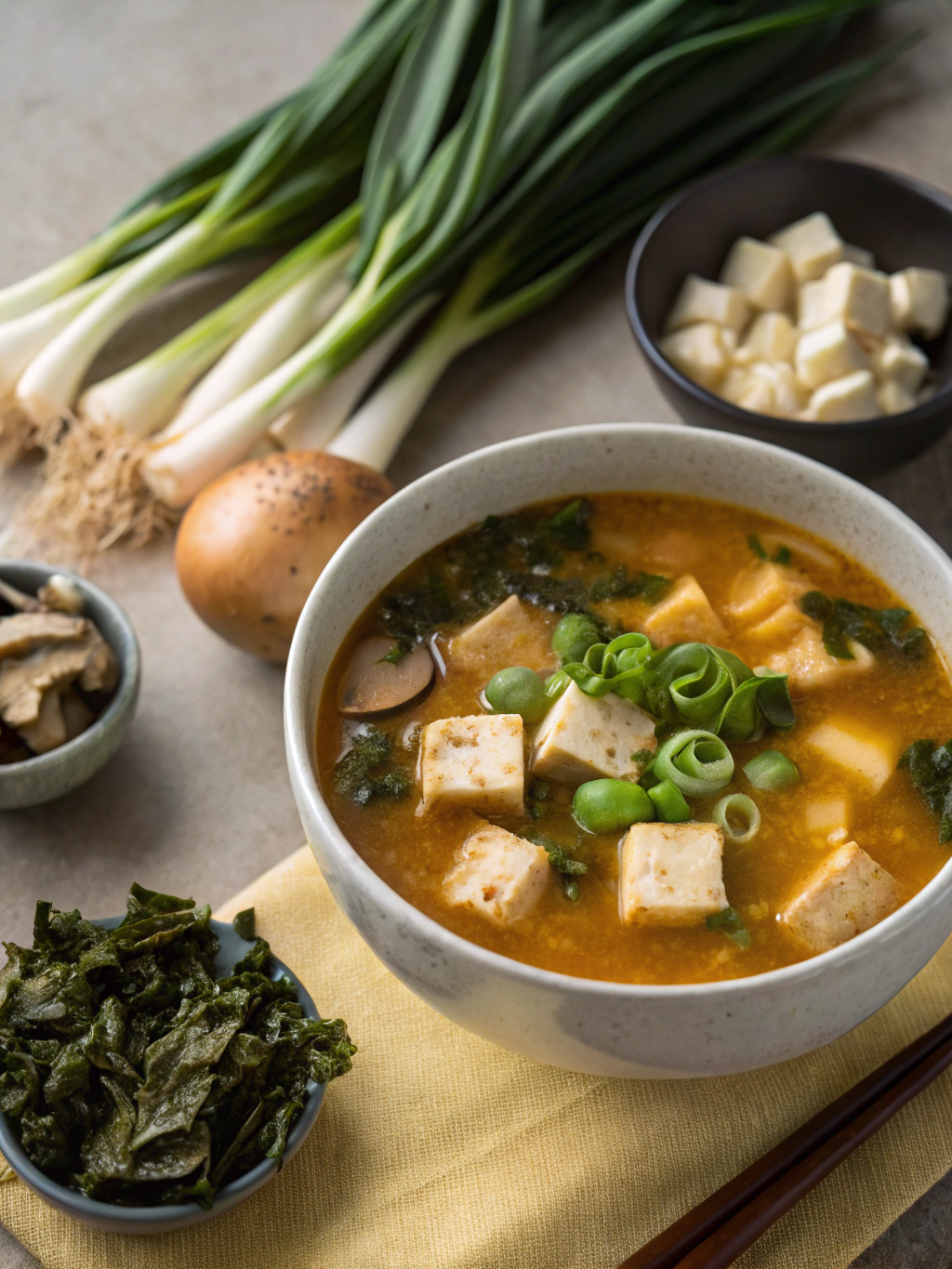 Miso Creamy Tofu Soup ingredients