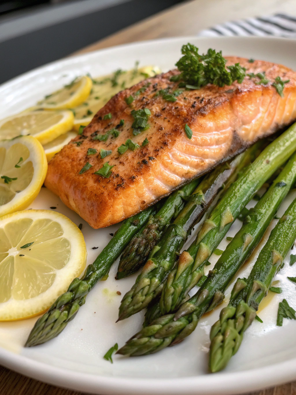 Pan-Seared Salmon with Asparagus ingredients