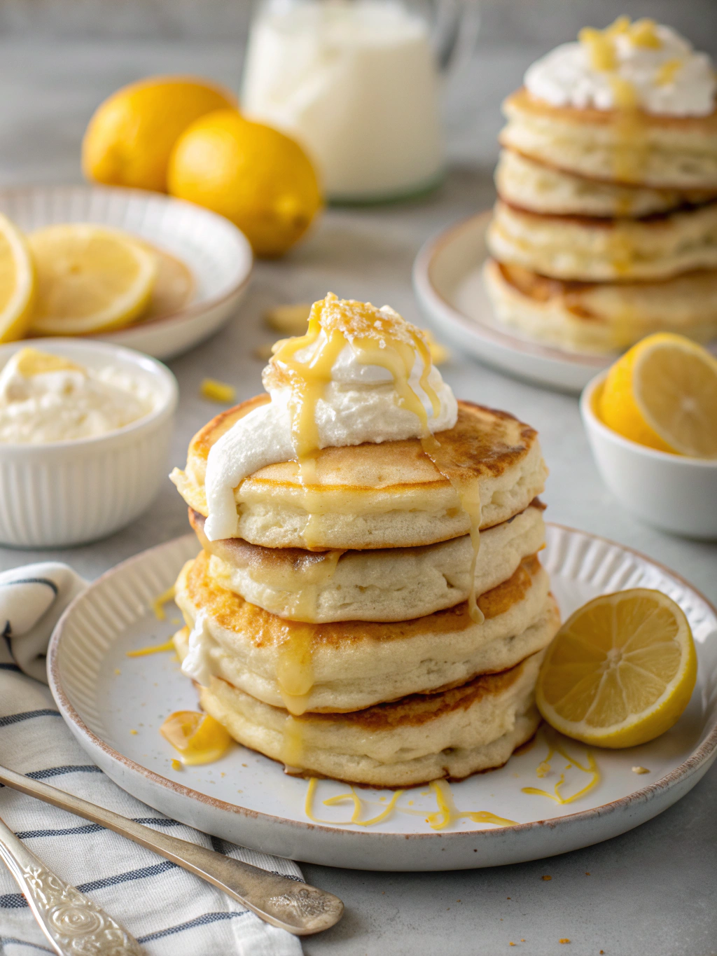 Pancake Stack with Lemon Cream ingredients