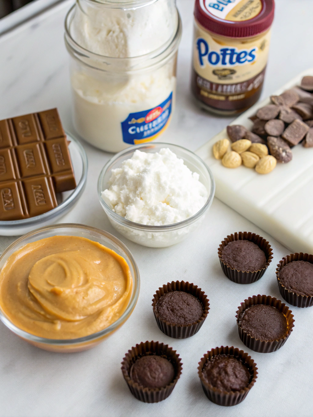 Peanut Butter Mousse Cups ingredients