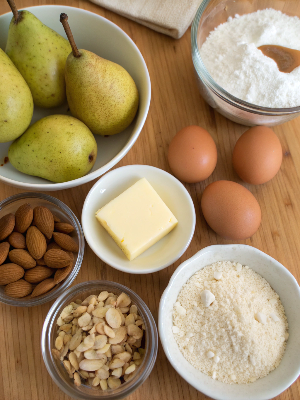 Pear and Almond Frangipane Tart ingredients