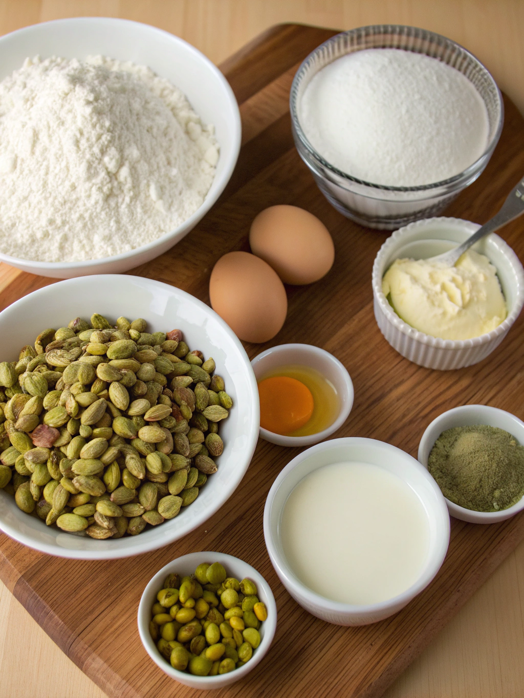 Pistachio Cream Puffs ingredients