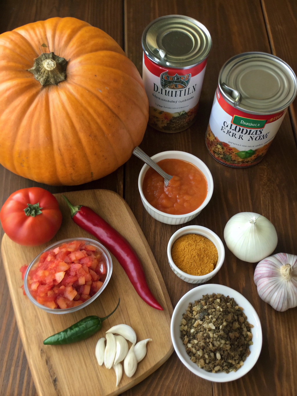 Pumpkin Chili Soup ingredients