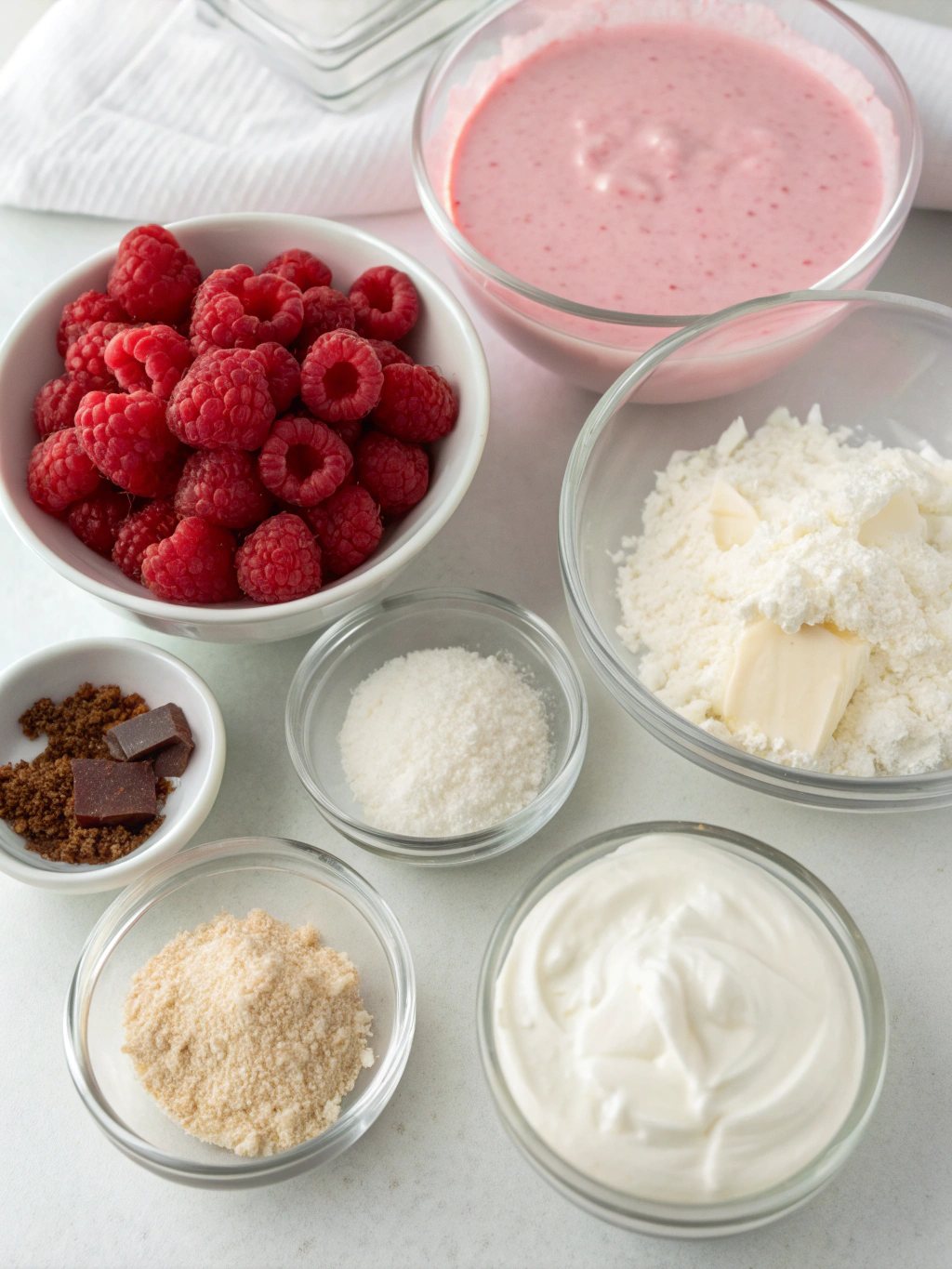 Raspberry Coconut Mousse Cups Ingredients