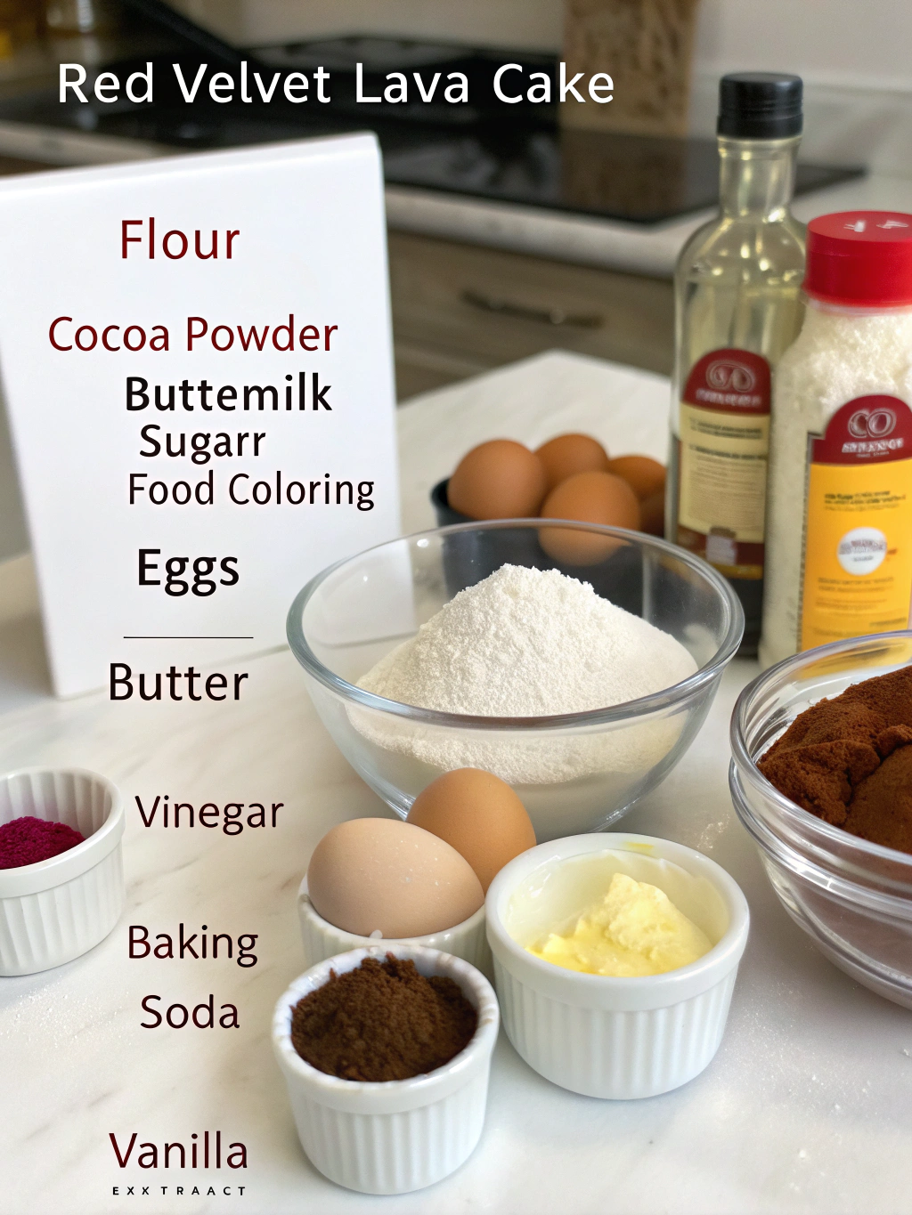 Red Velvet Lava Cake Ingredients