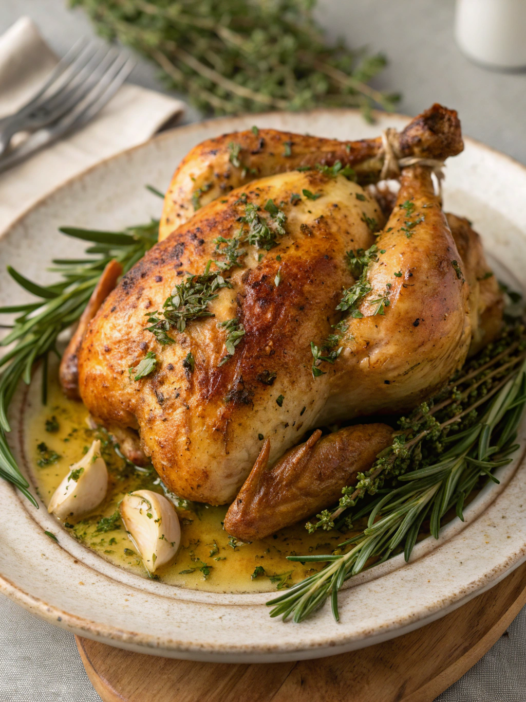 Roast Chicken with Garlic Butter & Herbs ingredients