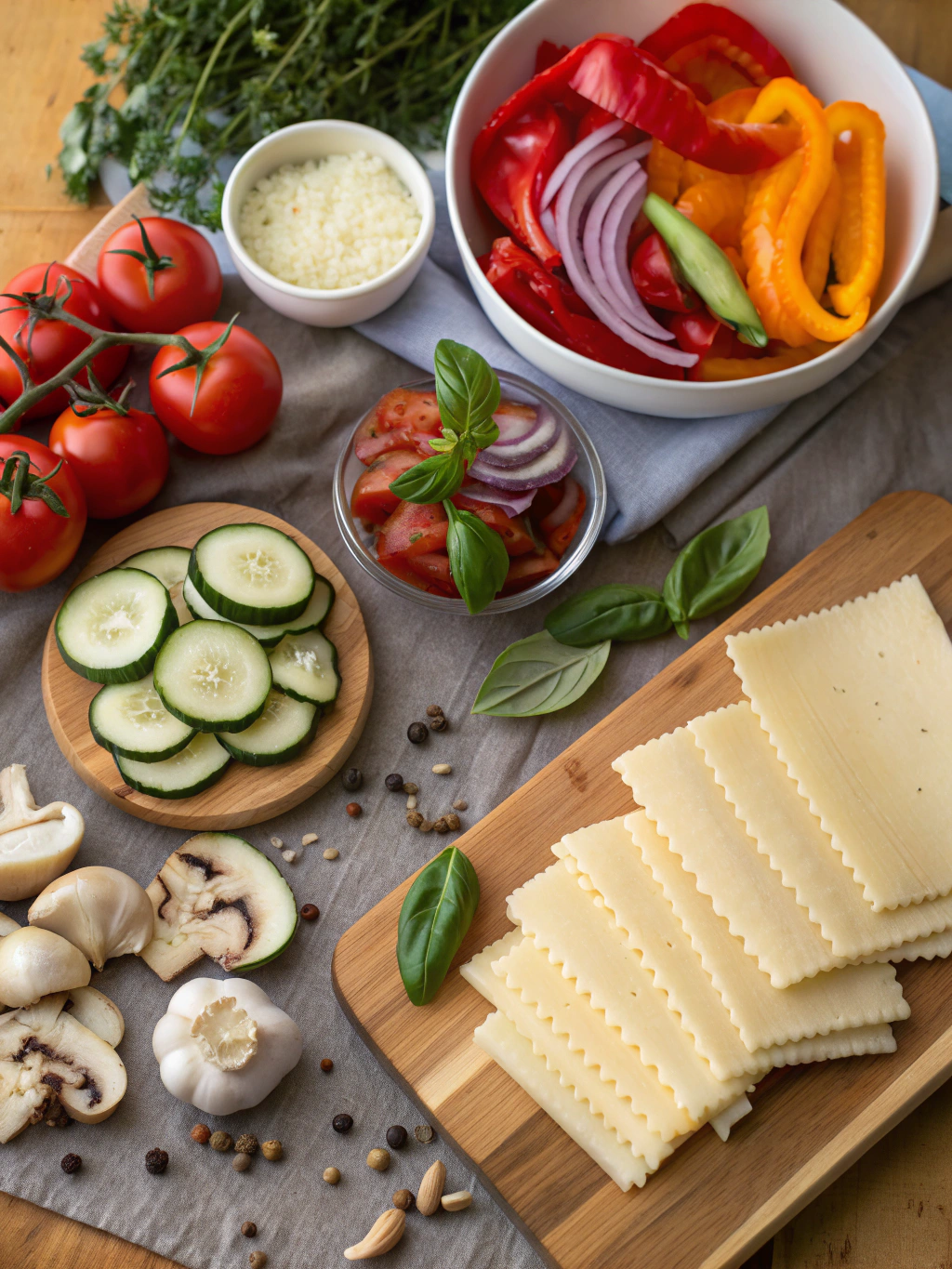 Roasted Vegetable Lasagna Ingredients