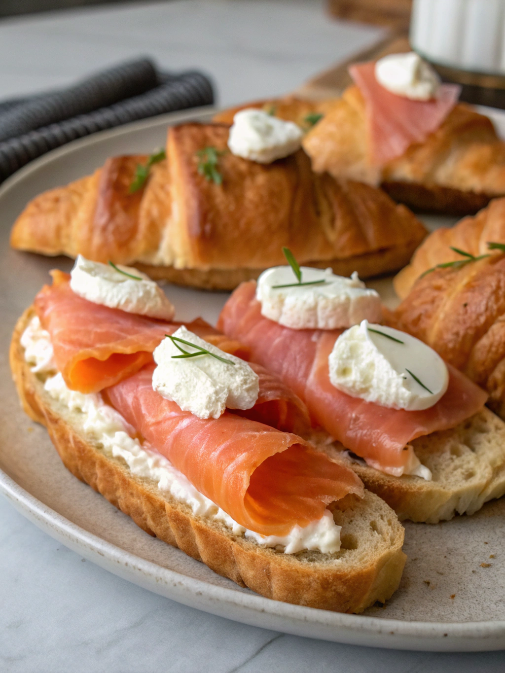 Smoked Salmon & Cream Cheese Croissants ingredients