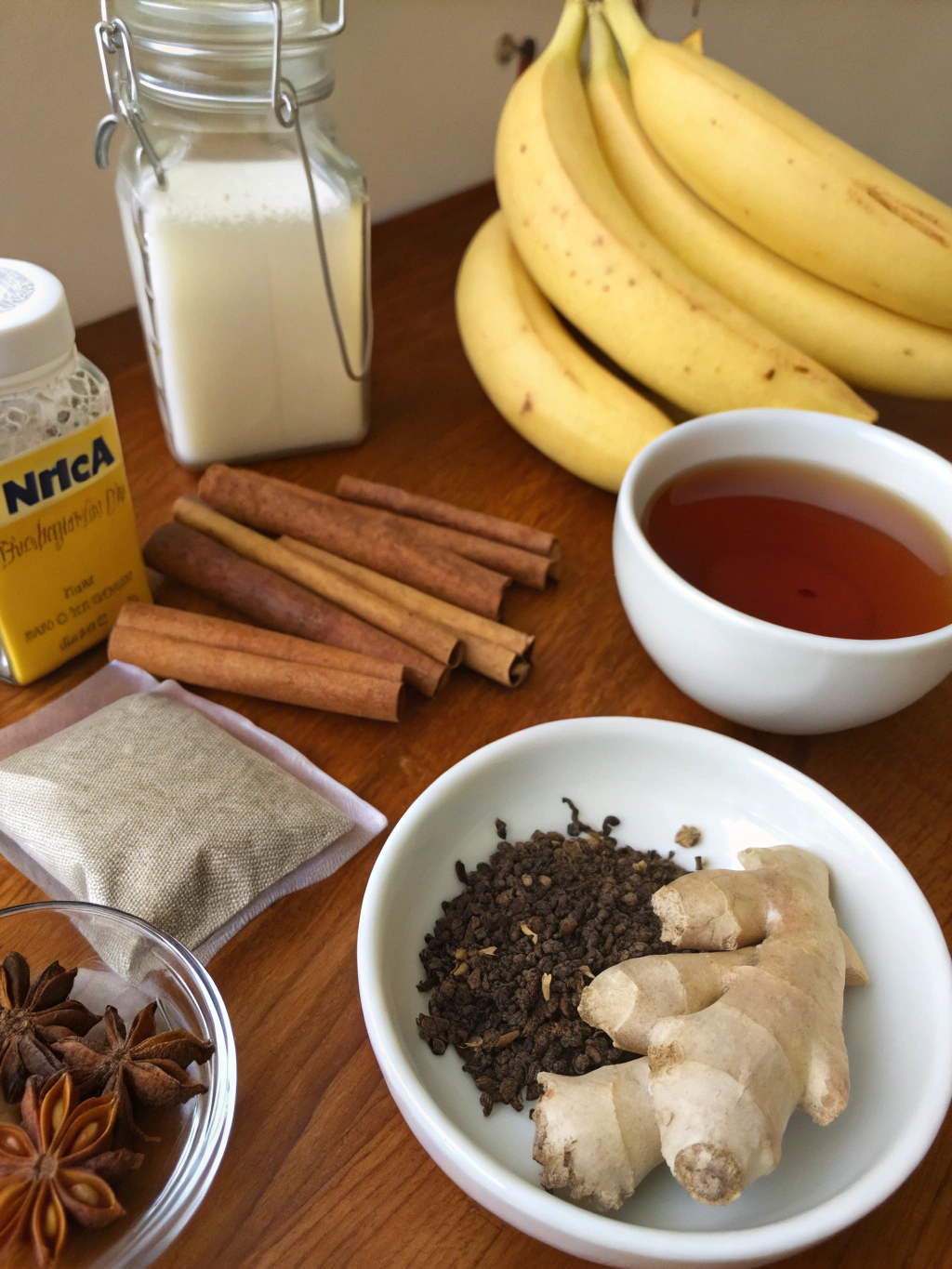 Spiced Chai Smoothie ingredients