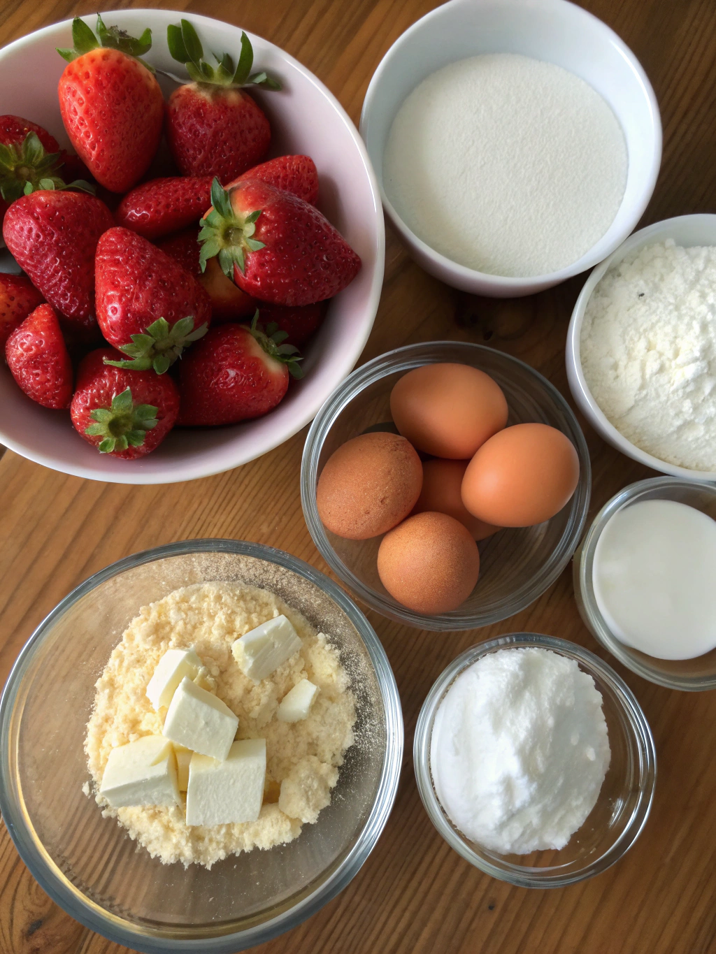 Strawberry Shortcake Cheesecake ingredients