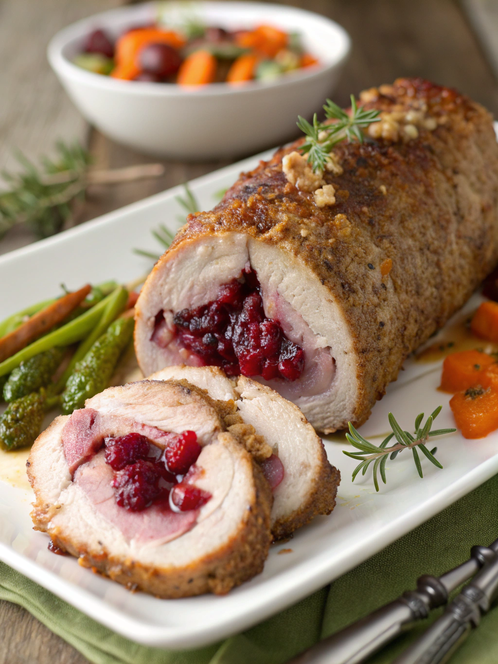 Stuffed Pork Tenderloin with Cranberry Sauce ingredients