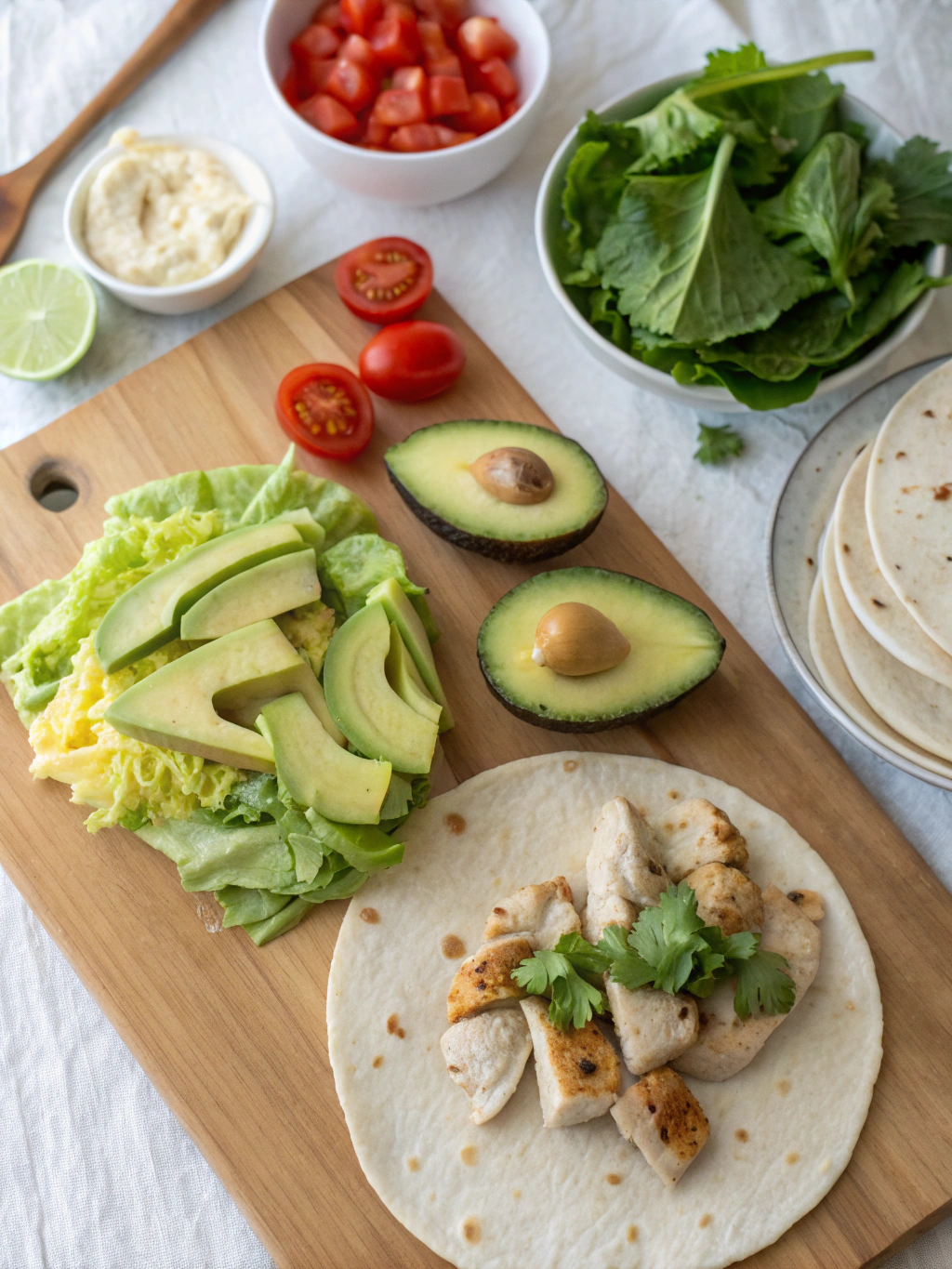 Thermomix Avocado Chicken Wraps ingredients