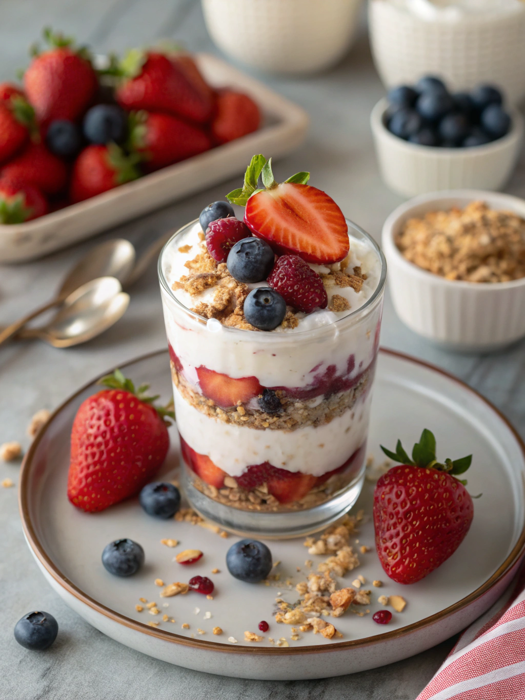 Thermomix Berry Yogurt Parfait ingredients