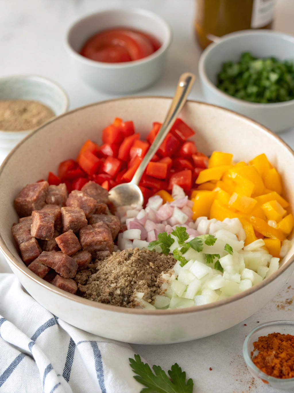 Thermomix Breakfast Burrito Filling ingredients