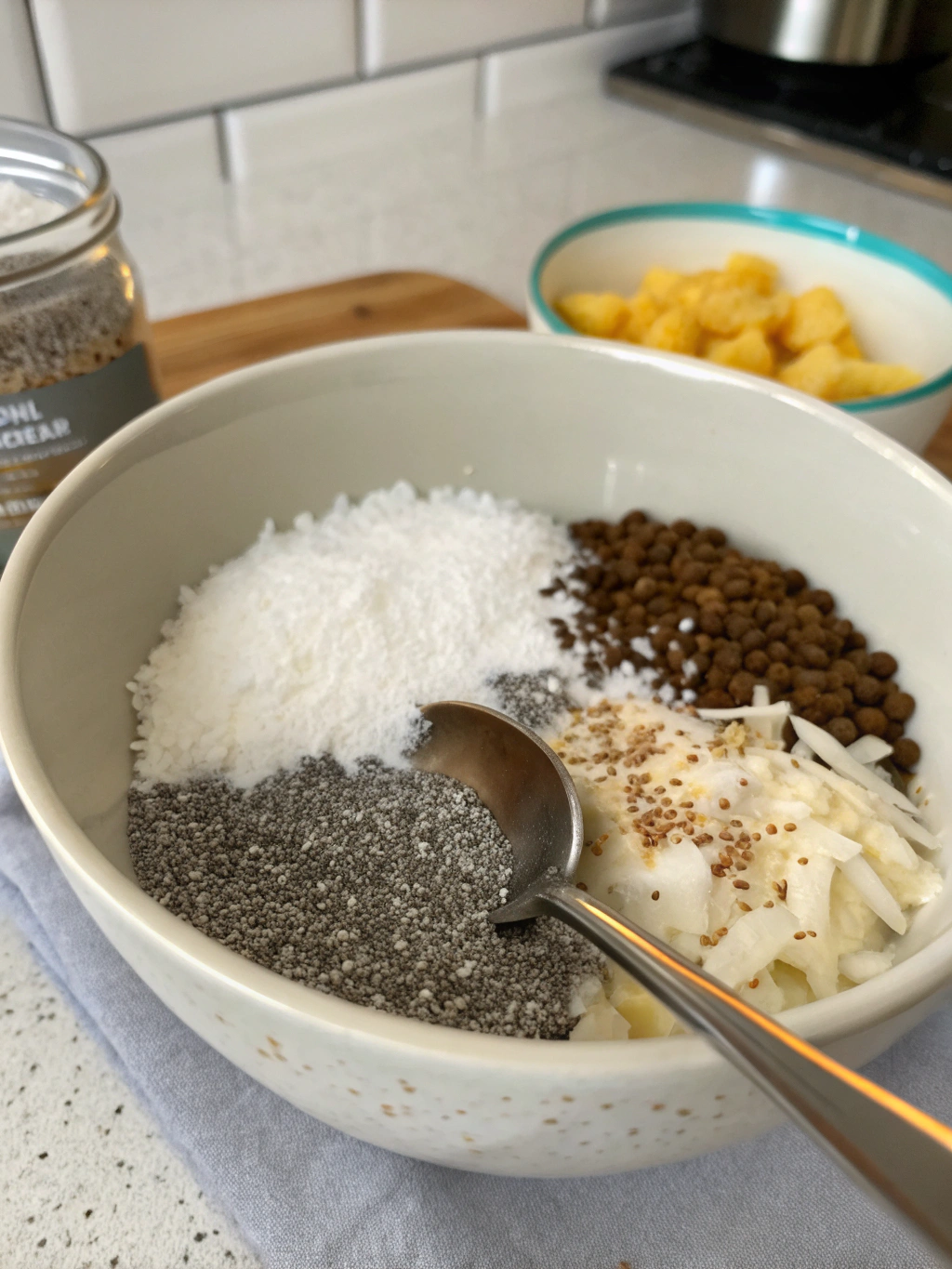 Thermomix Coconut Chia Pudding ingredients