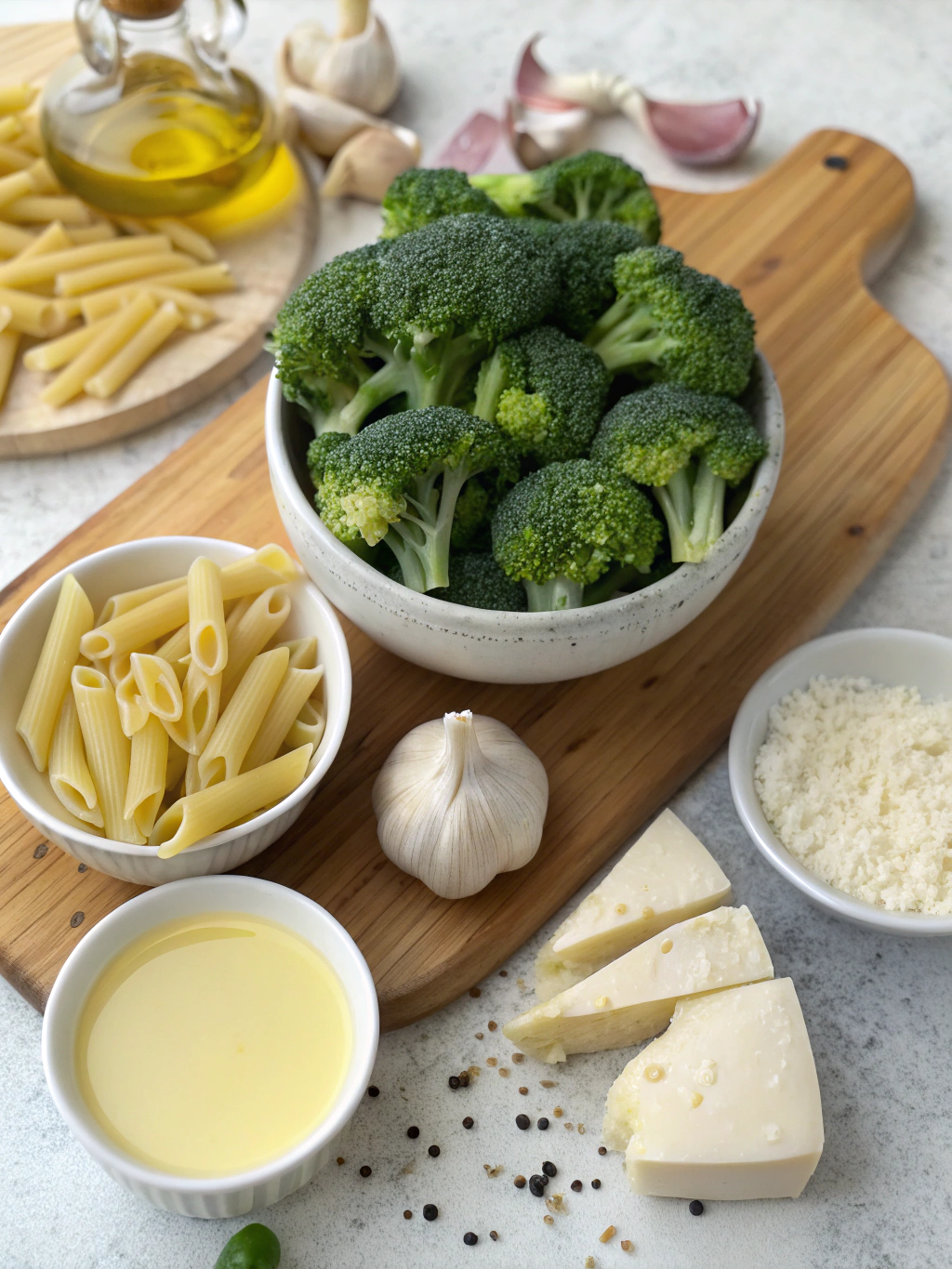 Thermomix Creamy Broccoli Pasta ingredients