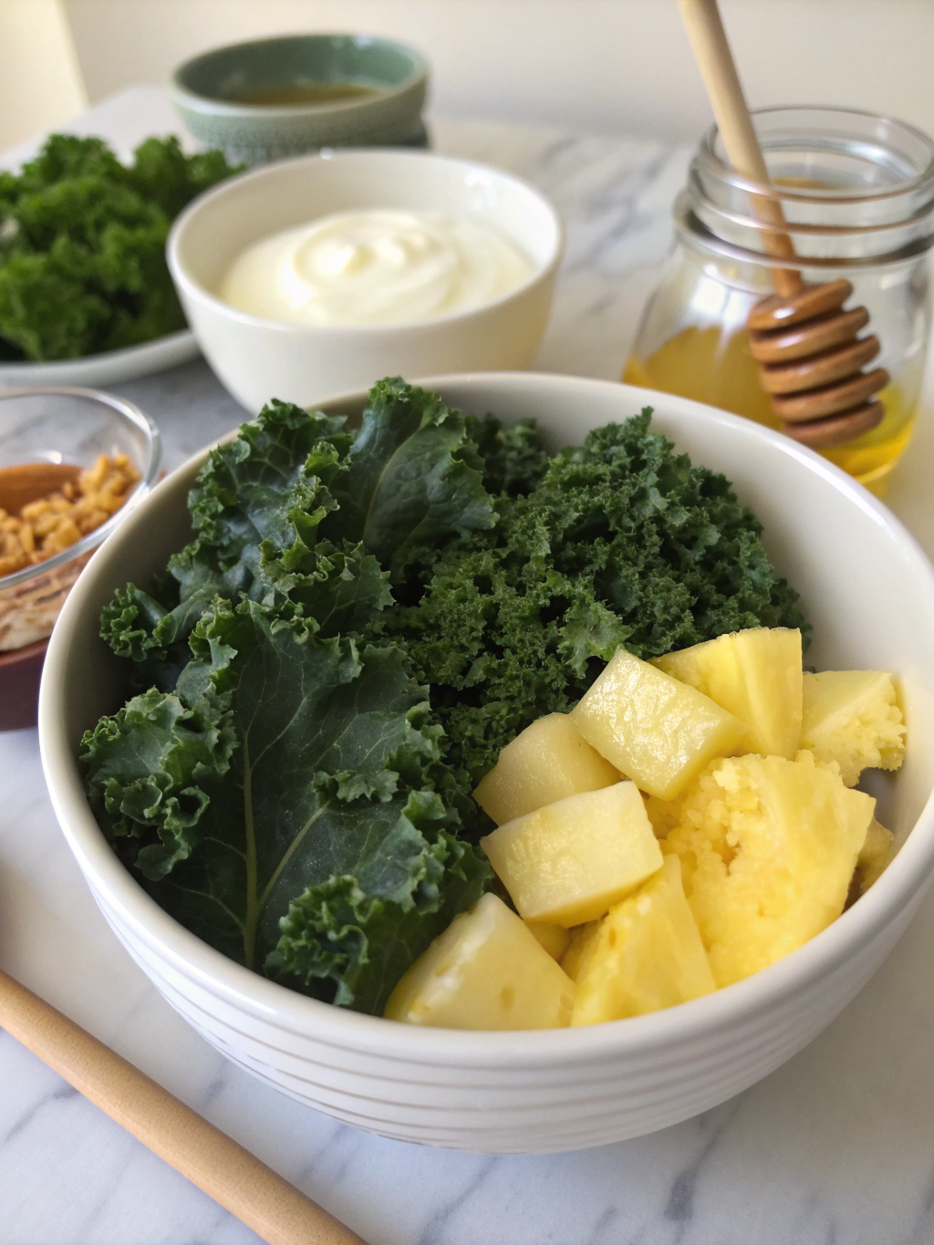 Thermomix Kale Pineapple Smoothie ingredients